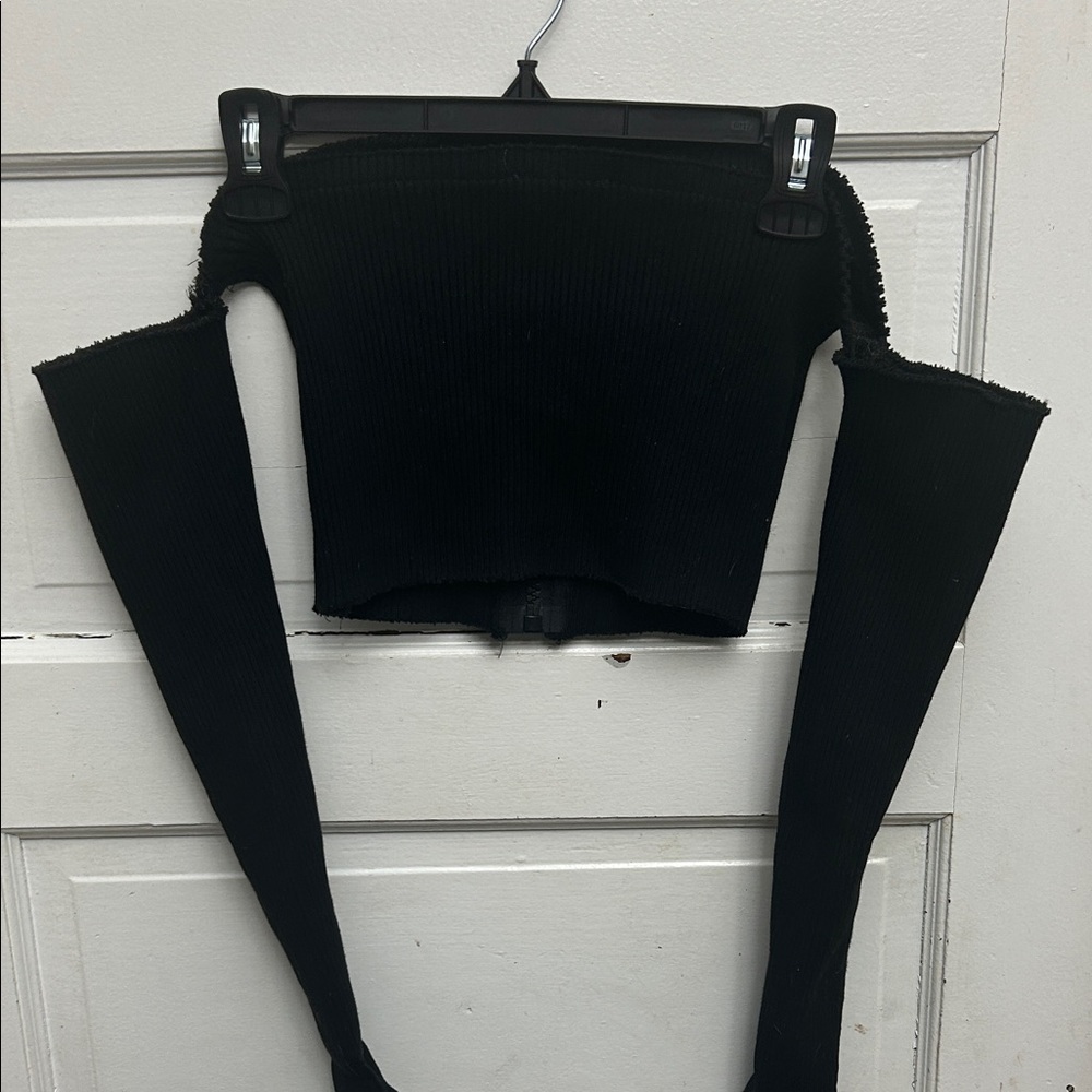 Better Be Black Ribbed Sweater - Picture 2 of 2